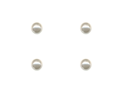 Domed Pearl Effect Buttons - White - 298