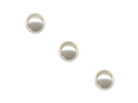 Domed Pearl Effect Buttons - White - 299