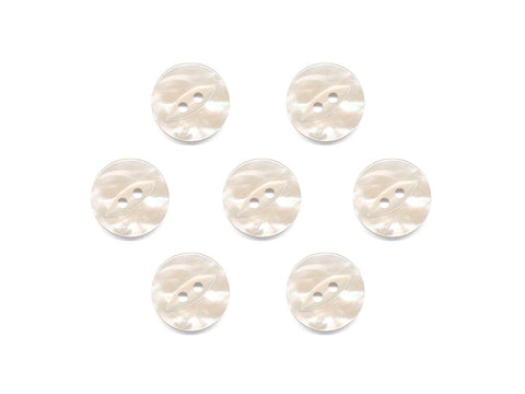 Fish-Eye Pearl Effect Buttons - Cream - 306