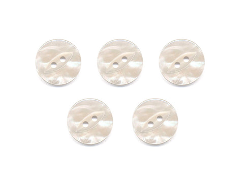 Fish-Eye Pearl Effect Buttons - Cream - 307