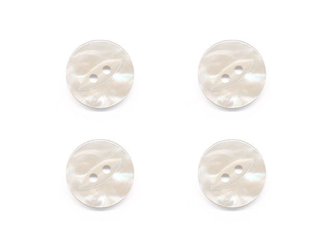Fish-Eye Pearl Effect Buttons - Cream - 308