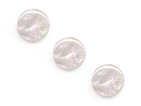 Round Pearl Effect Buttons - White - 321