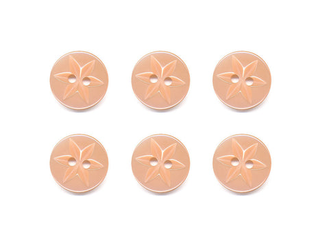 Round Flower Effect Buttons - Orange - 338