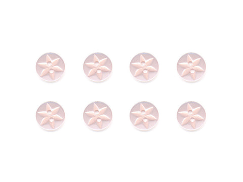 Round Flower Effect Buttons - Pink - 036