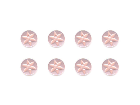 Round Flower Effect Buttons - Pink - 365