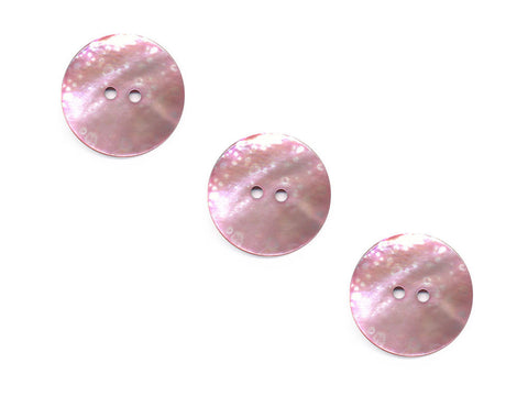 Round Shell Buttons - Pink - 394
