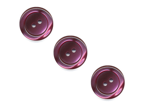 Pearlescent Rimmed Round Buttons - Purple - 401