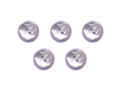 Round Two-Tone Pearl Effect Buttons - Purple/Silver - 402