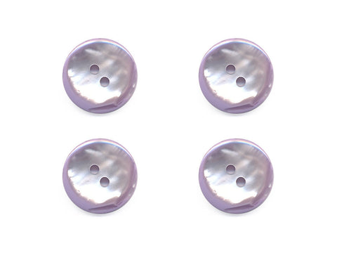 Round Two-Tone Pearl Effect Buttons - Purple/Silver - 403