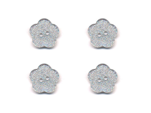 Flower Buttons - Glitter - 027