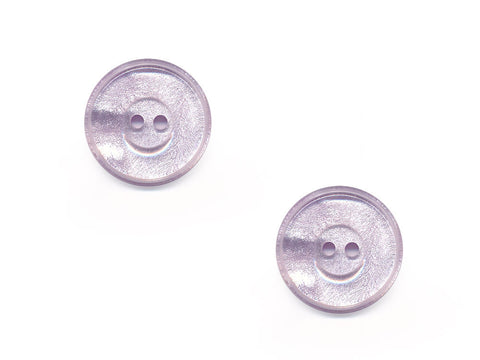 Round Pearlescent Thick Rimmed Buttons - Purple - 416