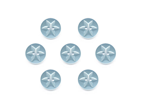 Round Flower Effect Buttons - Blue - 076