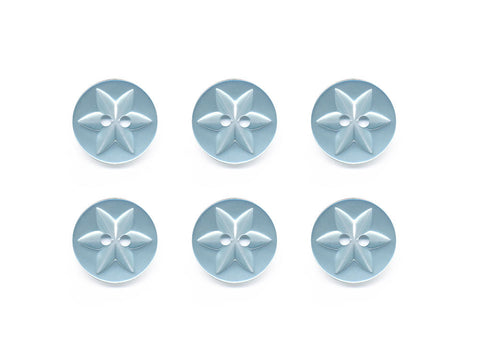 Round Flower Effect Buttons - Blue - 077