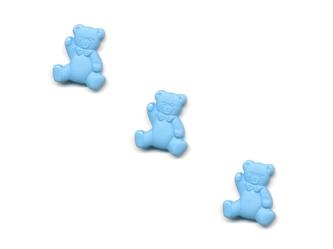 Teddy Bear Shaped Buttons - Blue - 431