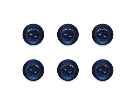Round Petal Detail Buttons - Blue - 435