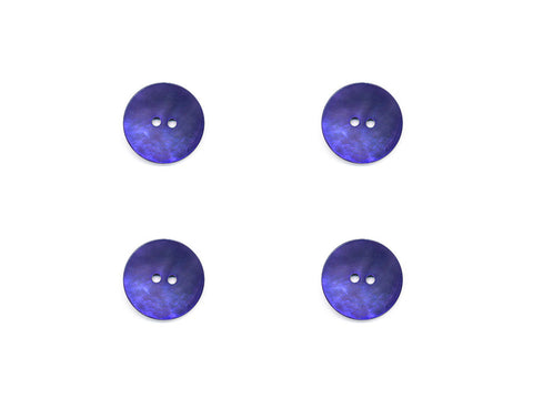 Round Shell Buttons - Purple - 442