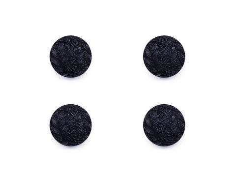 Round Textured Design Buttons - Blue - 445
