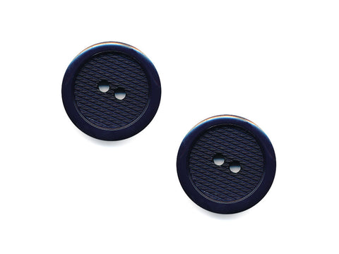Round Plastic Textured  Button - Blue - 462