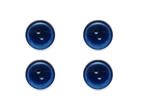 Round Plain Buttons - Blue - 465