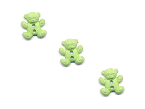 Teddy Bear Shaped Buttons - Green - 495