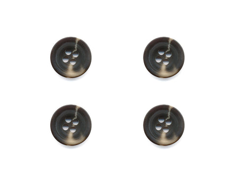 Round Rimmed Two-Tone Buttons - Brown & Beige - 537