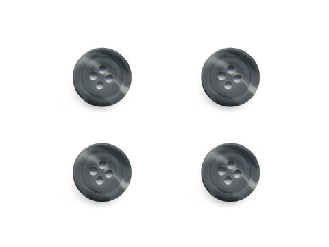Round Rimmed Two-Tone Buttons - Grey - 540