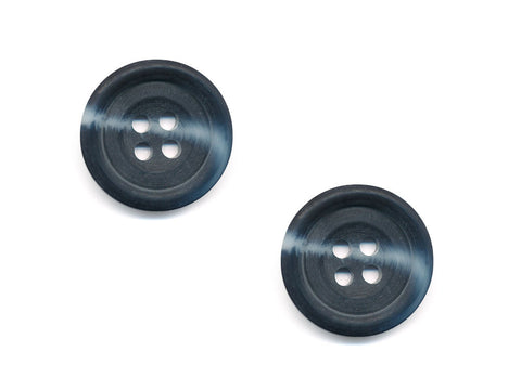 Round Rimmed Two-Tone Buttons - Black & Grey - 546