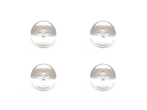 Round Plain Buttons - White - 860