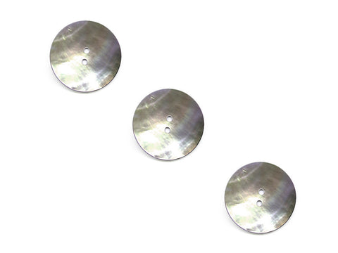 Round Shell Buttons - Silver - 873