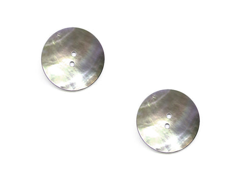 Round Shell Buttons - Silver - 874
