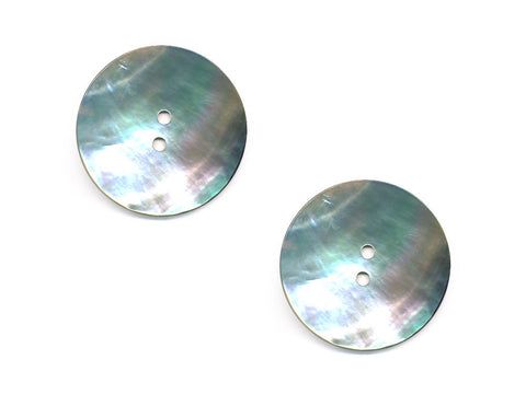Round Shell Buttons - Silver - 875