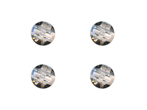 Domed Diamond Effect Buttons - Clear - 020