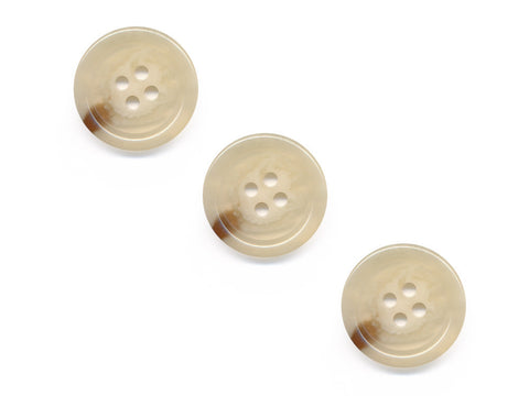 Round Shell Effect Buttons - Cream - 897
