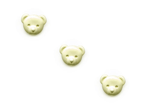 Teddy Bear Shaped Buttons - Cream - 087