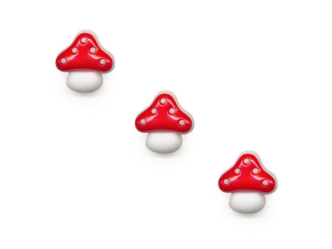 Mushroom Shaped Buttons - Red/White - 932
