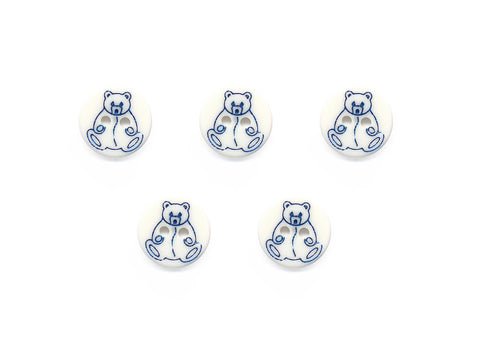 Round Novelty Buttons - Bear - 935