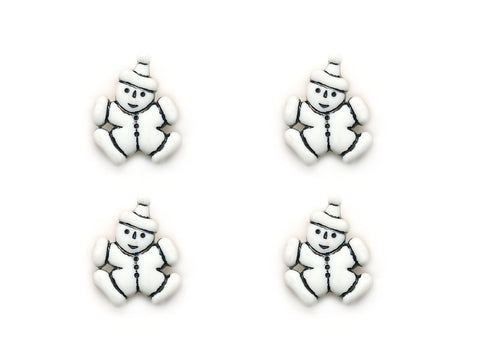 Clown Shaped Buttons - White - 952