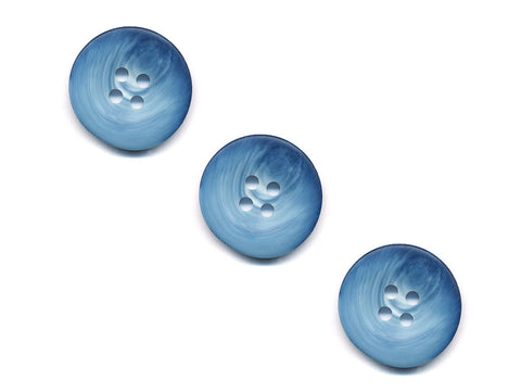 Round Shell Effect Buttons - Blue - 956