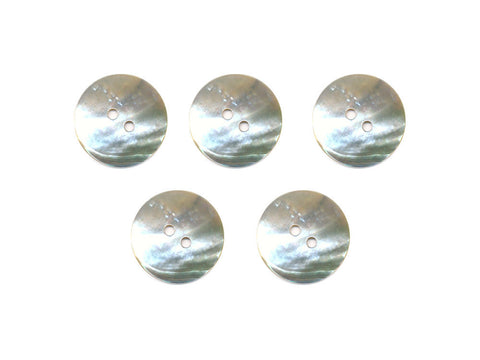 Round Shell Buttons - Silver - 984