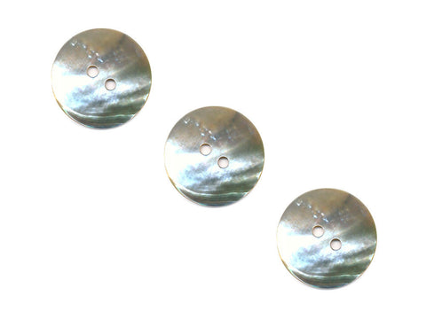 Round Shell Buttons - Silver - 985