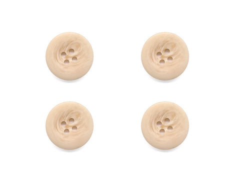 Round Shell Effect Buttons - Cream - 995