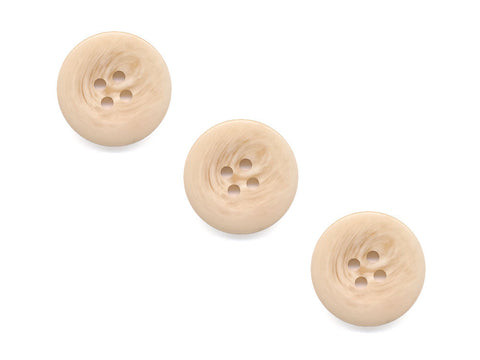 Round Shell Effect Buttons - Cream - 996