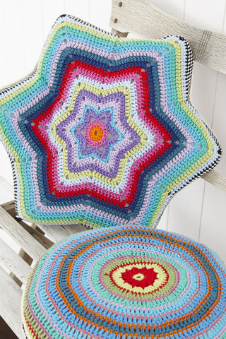Star and Circle Cushions in Stylecraft Classique Cotton DK (9137)