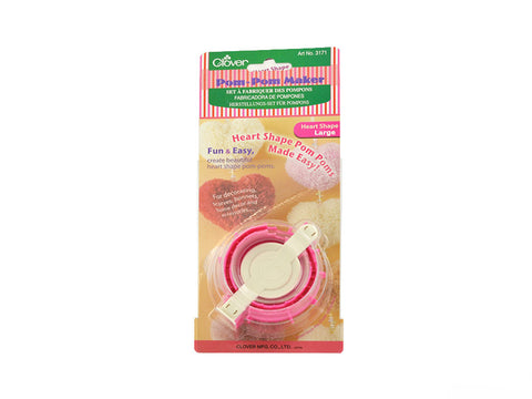 Clover Pom-Pom Maker - Heart Shaped - Large