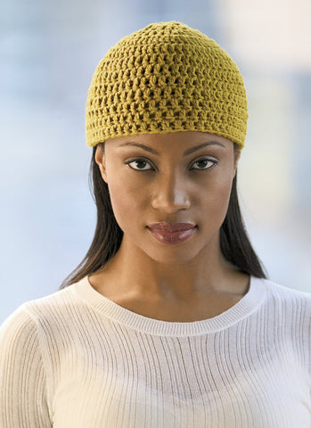Crochet Beanie in Blue Sky Organic Cotton Worsted (CB2)