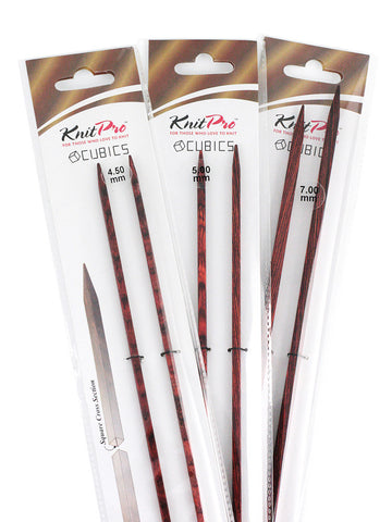 Knit Pro Symfonie Rose Cubics Square Needles - 25cm (Pair) - 6.50mm