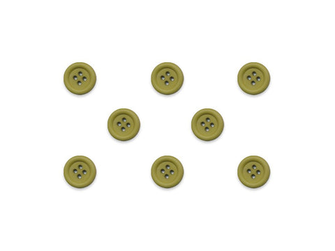 Round Ring Edge Button - Apple Green - 20L