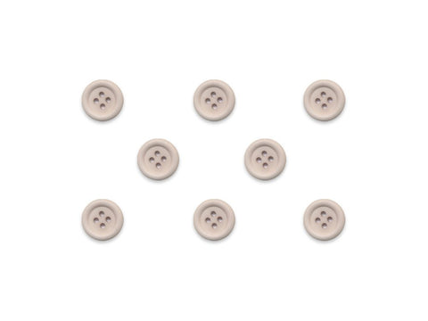 Round Ring Edge Button - Pale Grey - 20L