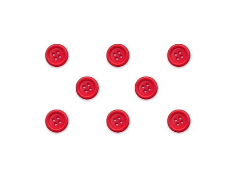 Round Ring Edge Button - Red - 20L