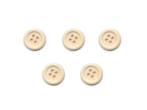 Round Ring Edge Button - Cream - 28L